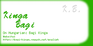 kinga bagi business card